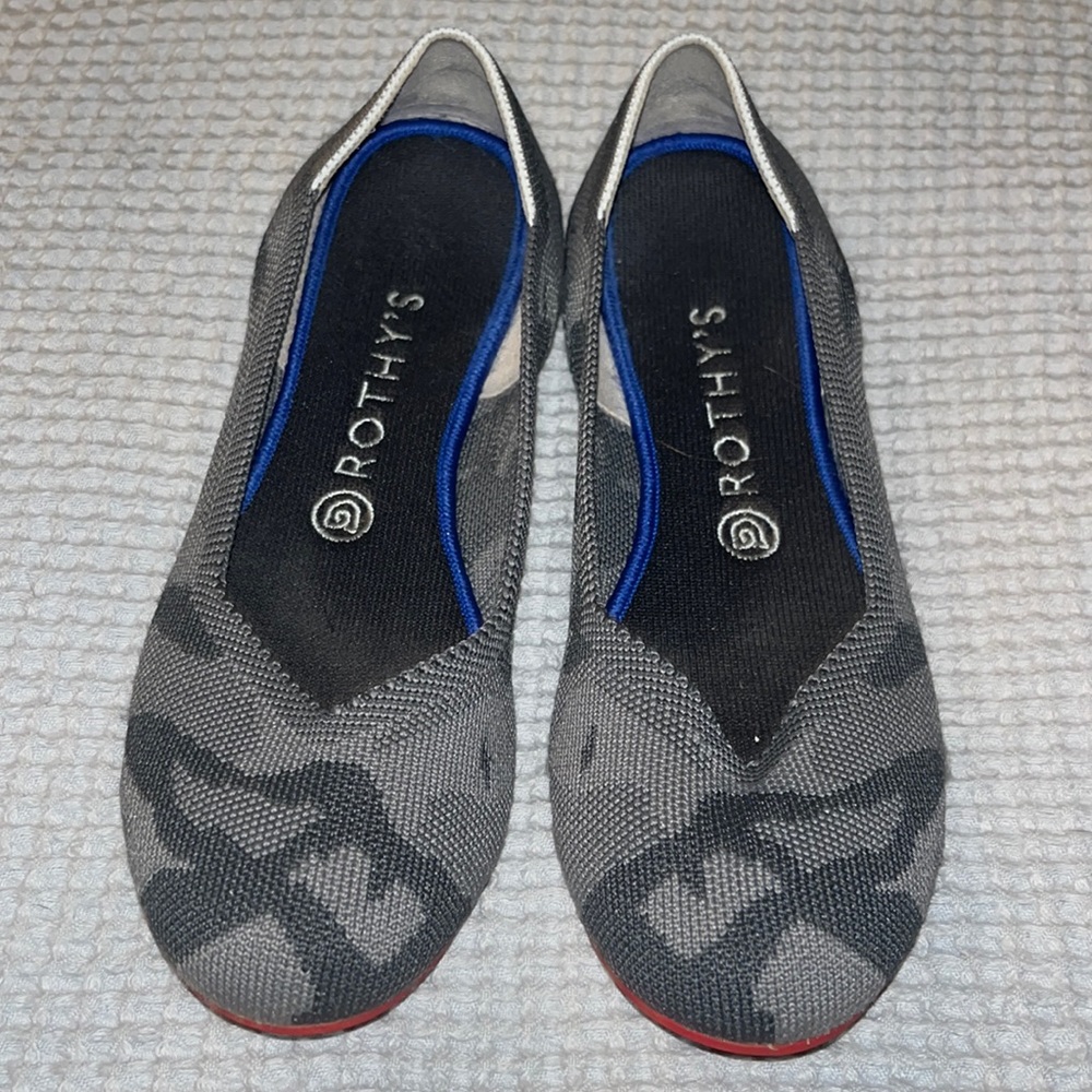 Rothy’s Gray Camo Ballet flat (discontinued style) Size 9